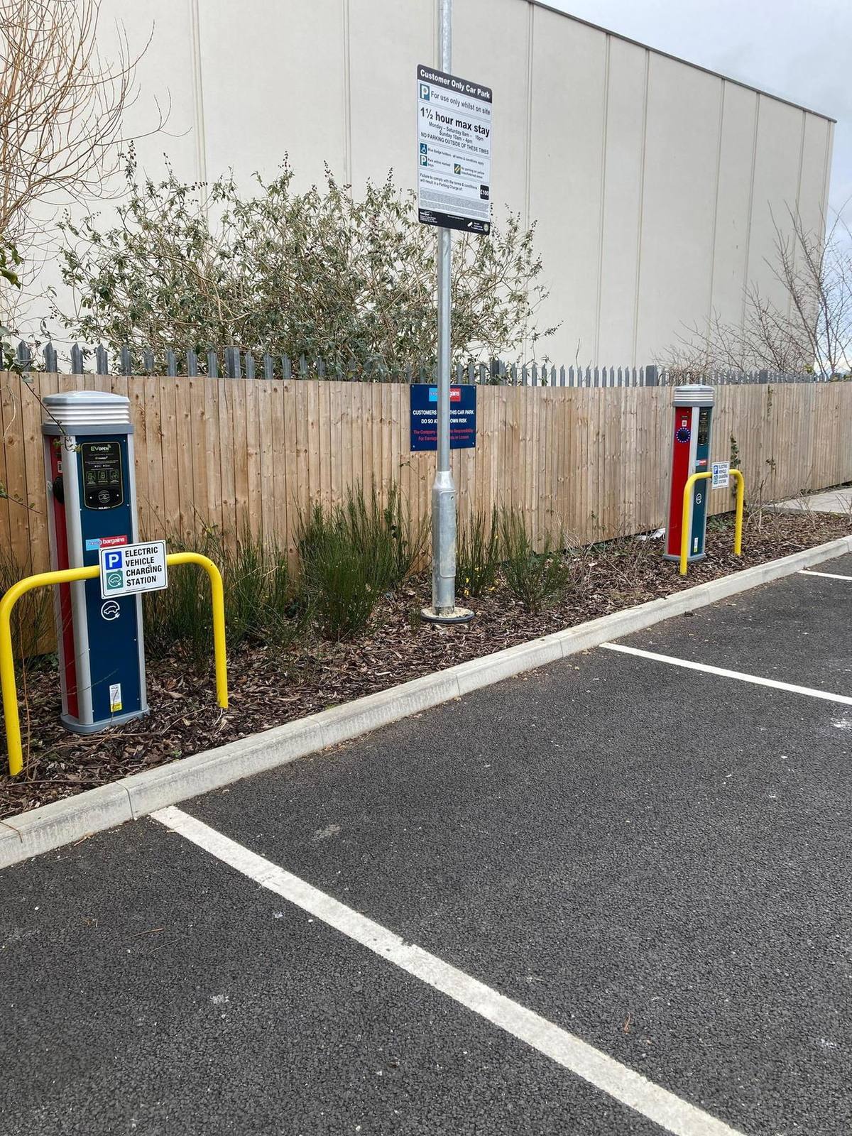 EV charging bay at a commercial development