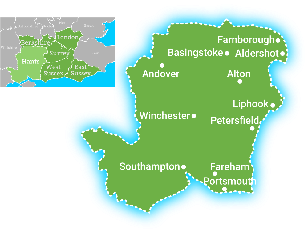 Power2EV Hampshire Coverage Map