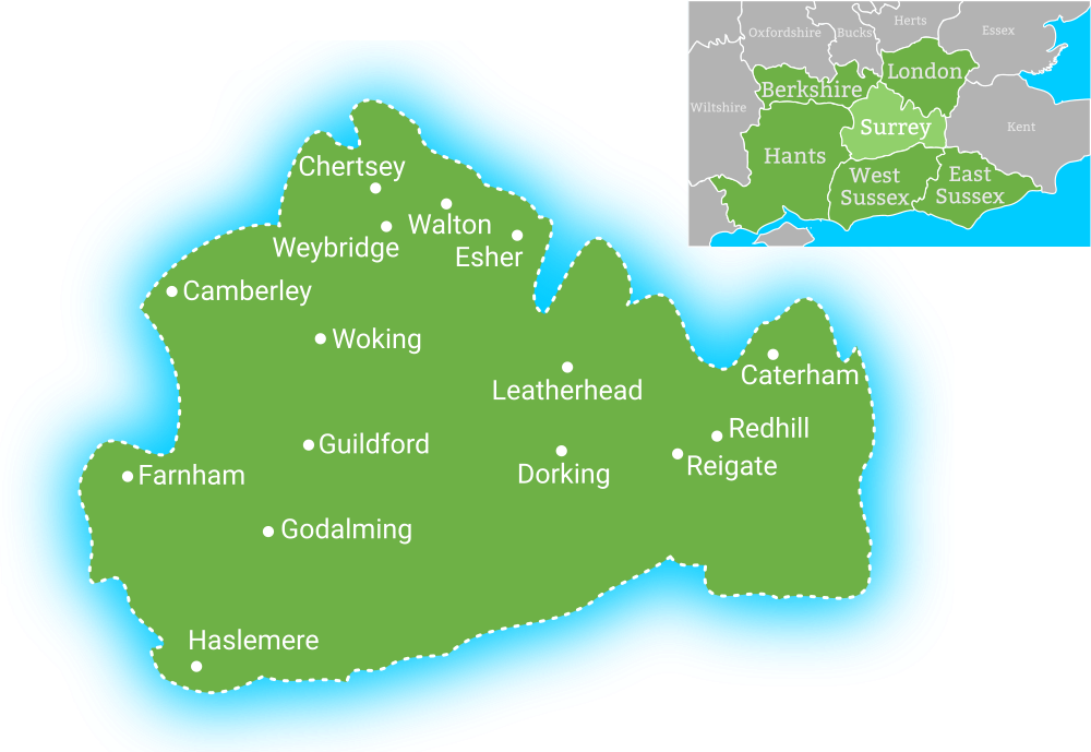 Power2EV Surrey Coverage Map